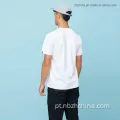 Camiseta de manga curta de impressão digital casual de verão casual